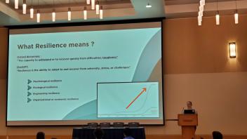 Camille Wolf giving her lightning talk.