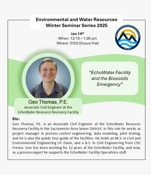 Geo Thomas Flyer Presentation. January 14th from noon to 1pm, at Ghausi Hall Library.