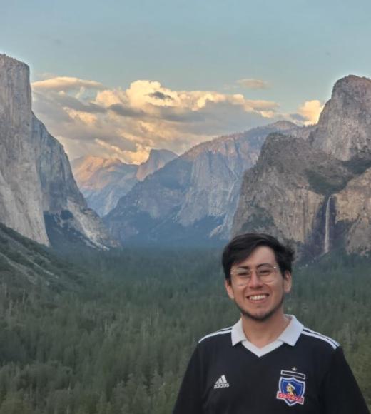 Felipe Ulloa with Yosemite Valley in the back